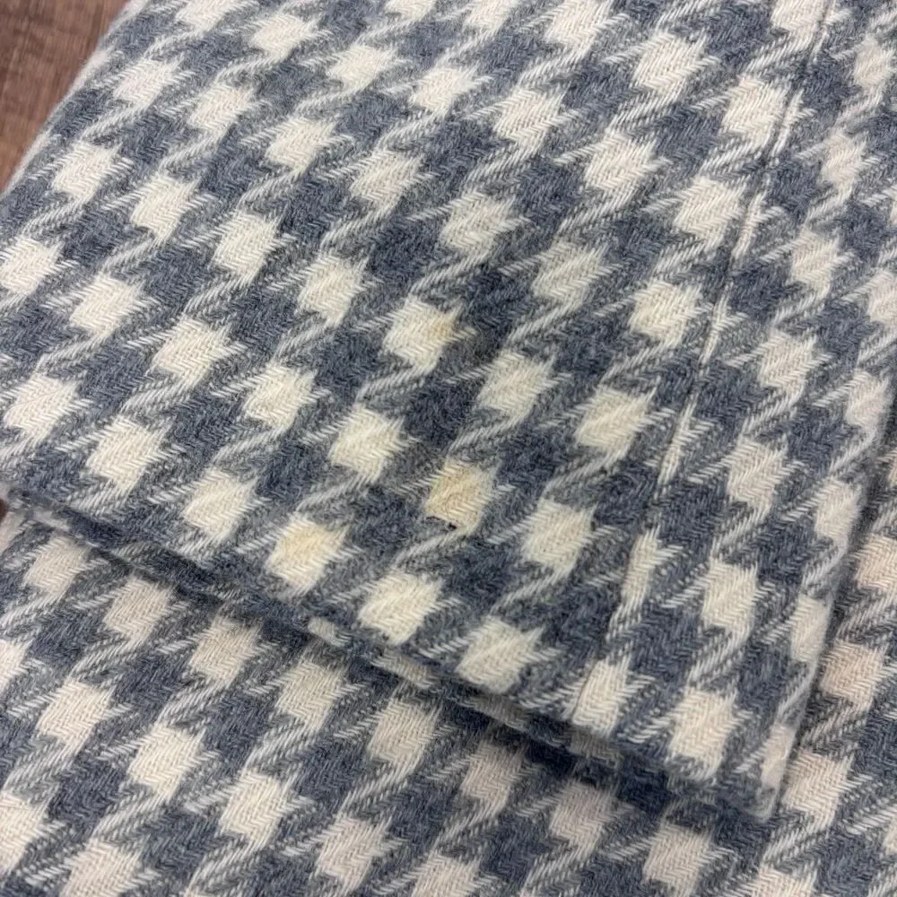 VTG Miss Pendleton Virgin Wool Blazer Jacket Blue & White Houndstooth Vintage 8